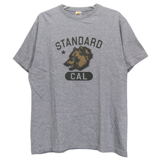 STANDARD CALIFORNIA スタンダード カリフォルニア SD CAL BEAR COLLEGE LOGO TEE カリフォルニア フラッグ ベア Tシャツ グレー ショートスリーブ 半袖
