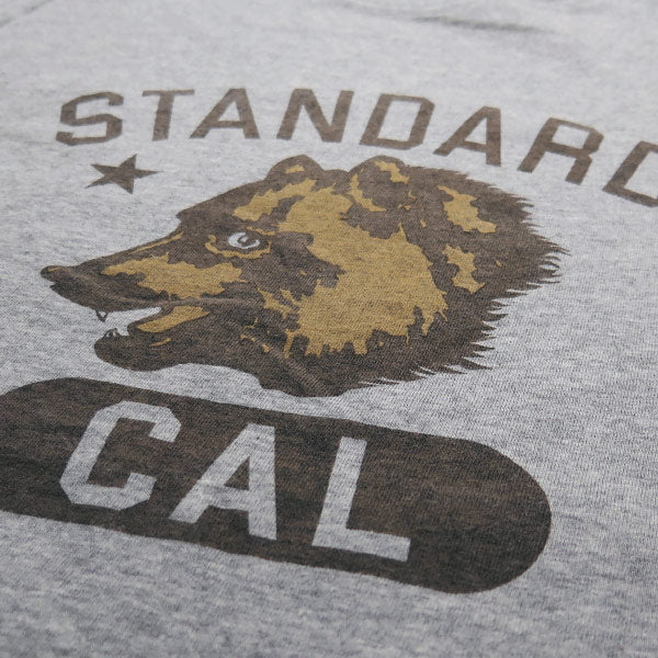 STANDARD CALIFORNIA スタンダード カリフォルニア SD CAL BEAR COLLEGE LOGO TEE カリフォルニア フラッグ ベア Tシャツ グレー ショートスリーブ 半袖