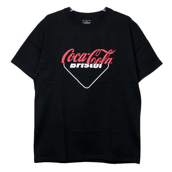 エフシーレアルブリストル Tシャツ F.C.Real Bristol × Coca-Cola コカ コーラ 20SS COCA-COLA SPLIT LOGO TEE FCRB-200023 スプリット ロゴ F.C.R.B. ブラック