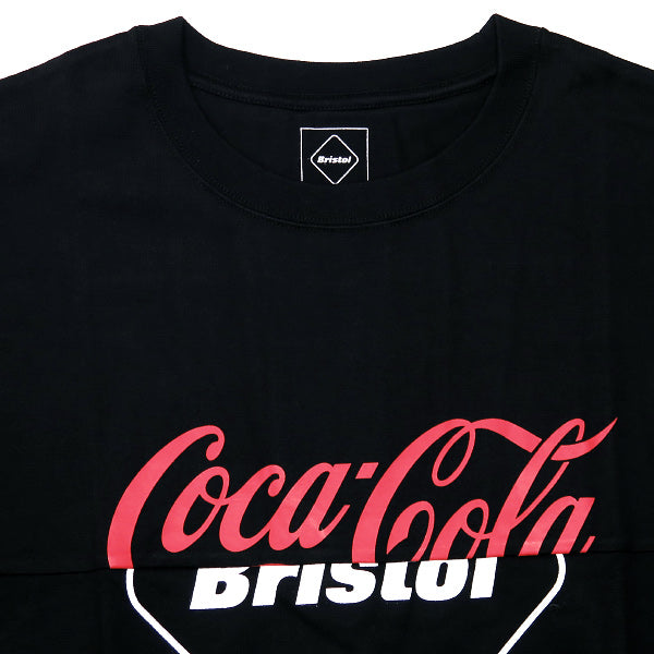 エフシーレアルブリストル Tシャツ F.C.Real Bristol × Coca-Cola コカ コーラ 20SS COCA-COLA SPLIT LOGO TEE FCRB-200023 スプリット ロゴ F.C.R.B. ブラック