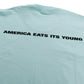 SUPREME シュプリーム 21AW AMERICA EATS ITS YOURS TEE アメリカ イーツ イッツ ユアーズ Tシャツ ターコイズ ショートスリーブ 半袖