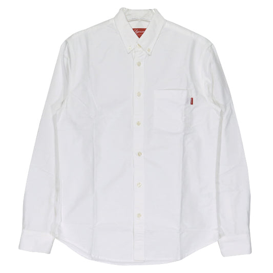 シュプリーム シャツ SUPREME L/S OXFORD SHIRT オックスフォード シャツ ホワイト 白 長袖シャツ