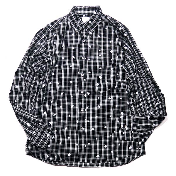 ユニフォームエクスペリメント シャツ uniform experiment 17AW STAR BROAD CHECK B.D SHIRT UE-178034 ボタンダウン チェックシャツ ブラック